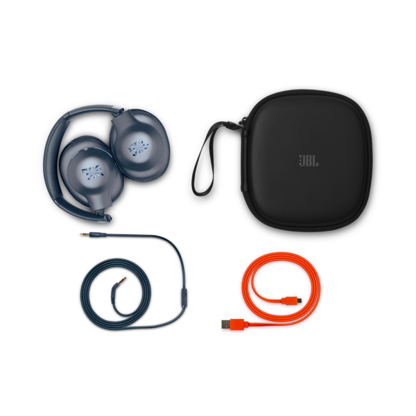 JBL – Everest Elite 750NC Wireless Over-Ear Noise Cancelling Headphones – Steel Blue - Image 4