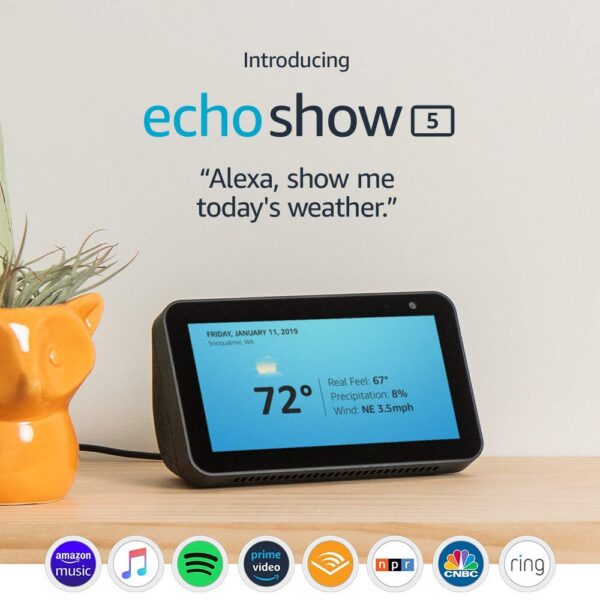 Amazon - Echo Show 5" Smart Display with Alexa - Charcoal - Image 4