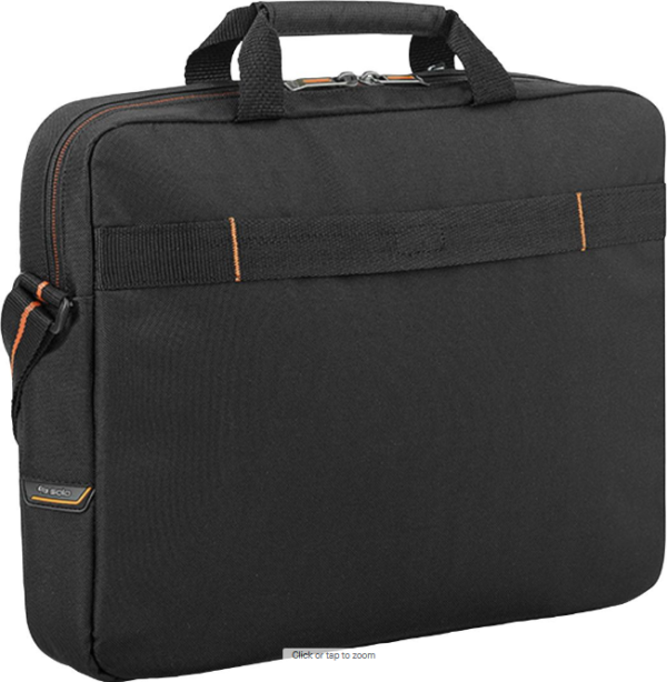 solo - Ace Slim Briefcase for 14" Laptop - Black With Orange Accents - Image 2