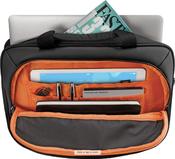 solo - Ace Slim Briefcase for 14" Laptop - Black With Orange Accents - Image 5