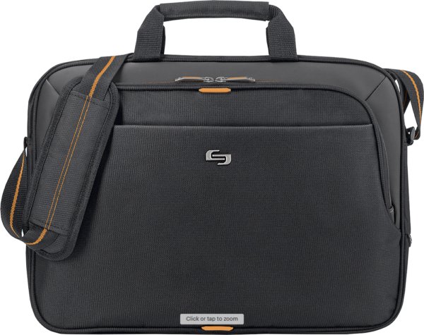 solo - Urban Briefcase for 15.6" Laptop - Black/Orange - Image 2